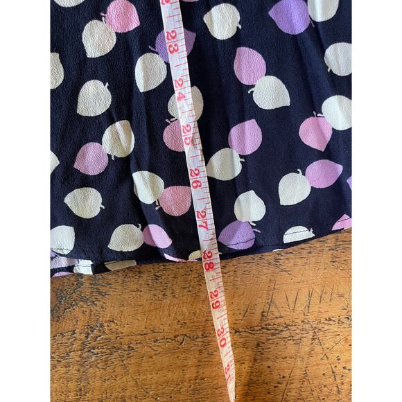 NWT Womens Talbots Wraparound Purple Pink White Side Button Leaf Print Skirt 6P - Picture 7 of 7